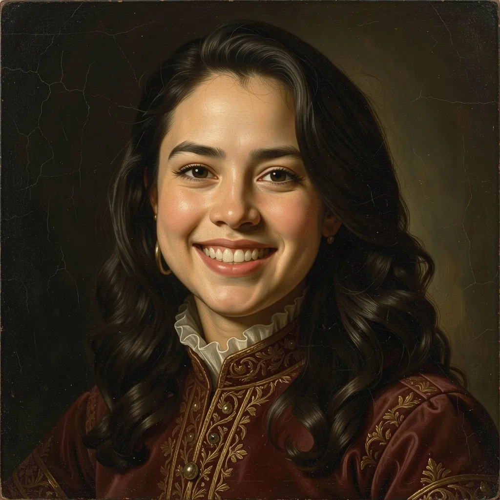 La misma invitada como retrato renacentista